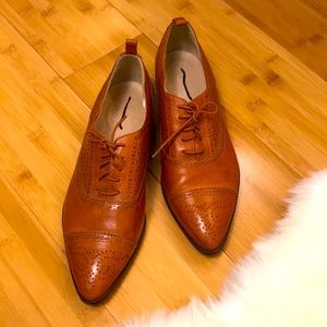 J. Crew Leather Cutout Mile Oxford Flat Shoes 7